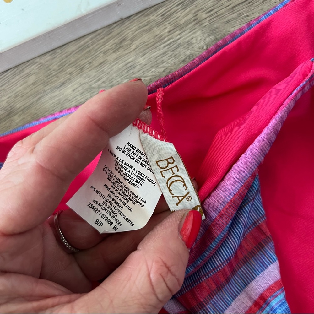 Becca Stripe Therapy Reversible Bikini Bottoms NWOT - Picture 4 of 7